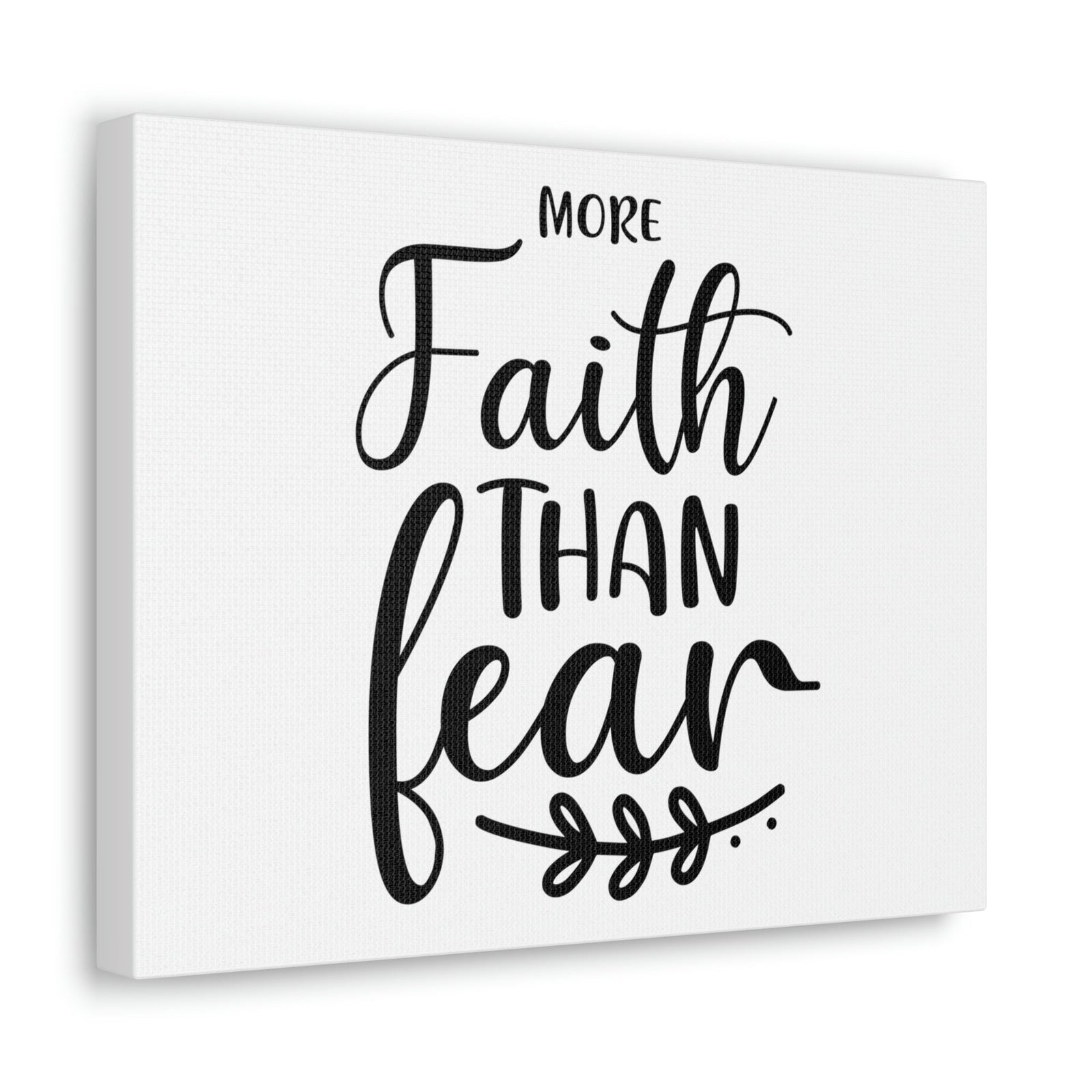Scripture Walls More Faith Than Fear Psalm 34:4 Leaves Christian Wall Art Print Ready to Hang Unframed-Express Your Love Gifts