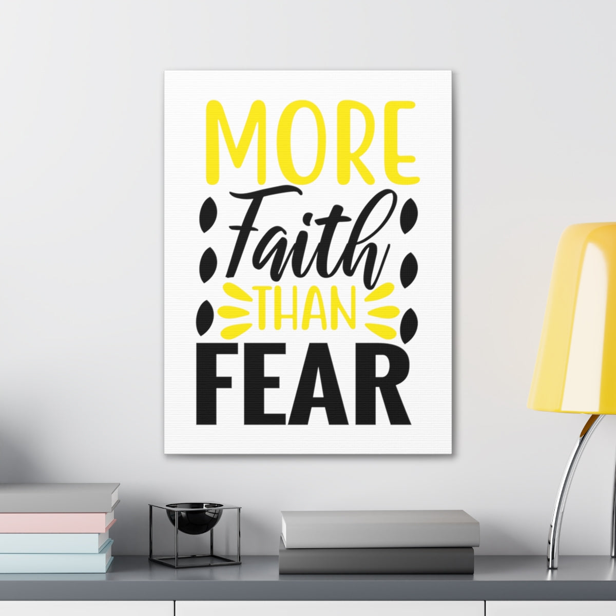 Scripture Walls More Faith Than Psalm 34:4 Christian Wall Art Print Ready to Hang Unframed-Express Your Love Gifts