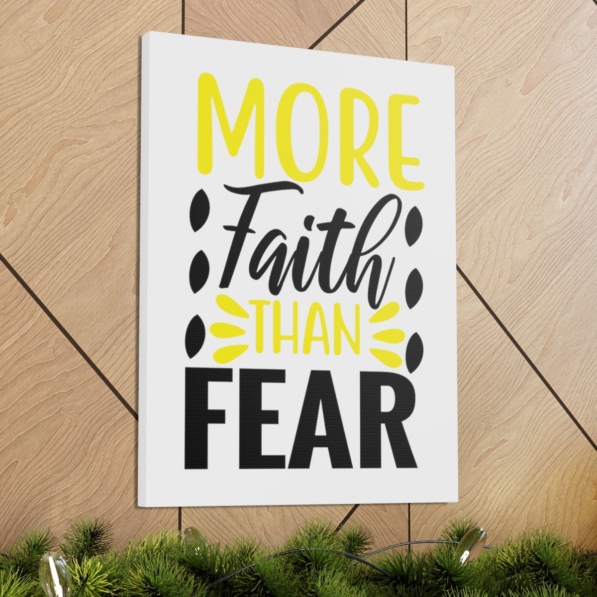 Scripture Walls More Faith Than Psalm 34:4 Christian Wall Art Print Ready to Hang Unframed-Express Your Love Gifts