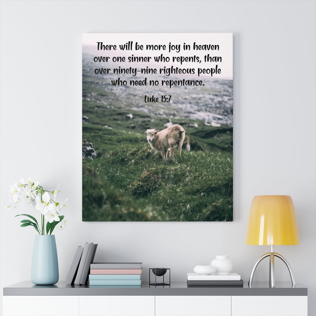 Scripture Walls More Joy in Heaven Luke 15:7 Wall Art Christian Home Decor Unframed-Express Your Love Gifts