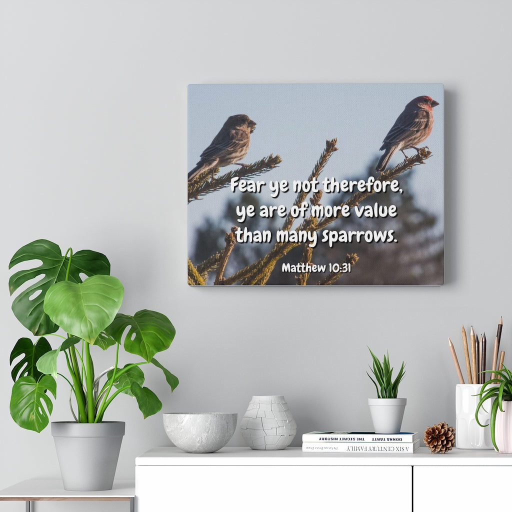 Scripture Walls More Value Matthew 10:31 Bible Verse Canvas Christian Wall Art Ready to Hang Unframed-Express Your Love Gifts