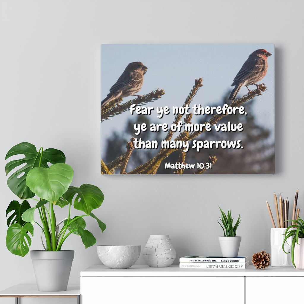 Scripture Walls More Value Matthew 10:31 Bible Verse Canvas Christian Wall Art Ready to Hang Unframed-Express Your Love Gifts