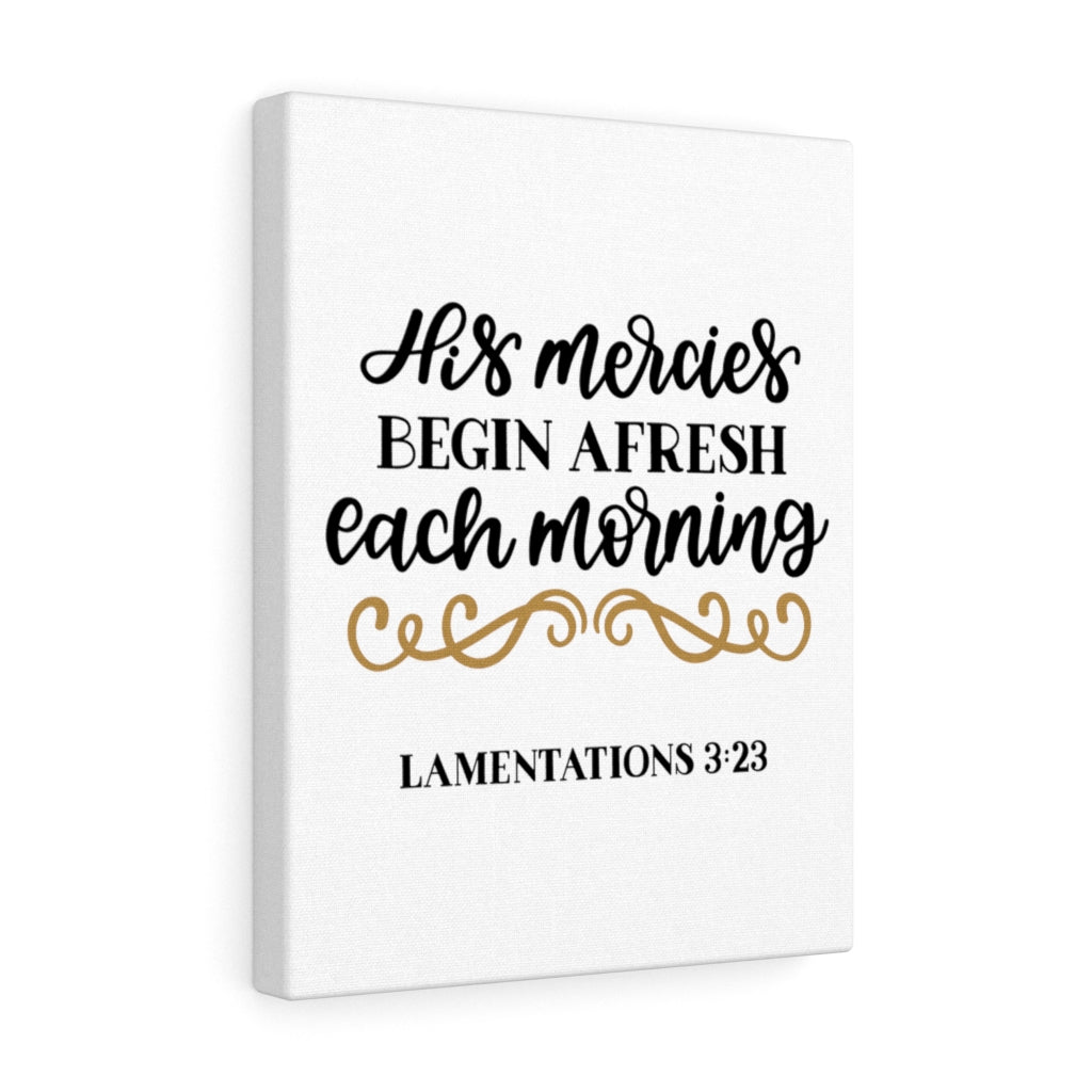 Scripture Walls Morning Lamentations 3:23 Bible Verse Canvas Christian Wall Art Ready to Hang Unframed-Express Your Love Gifts
