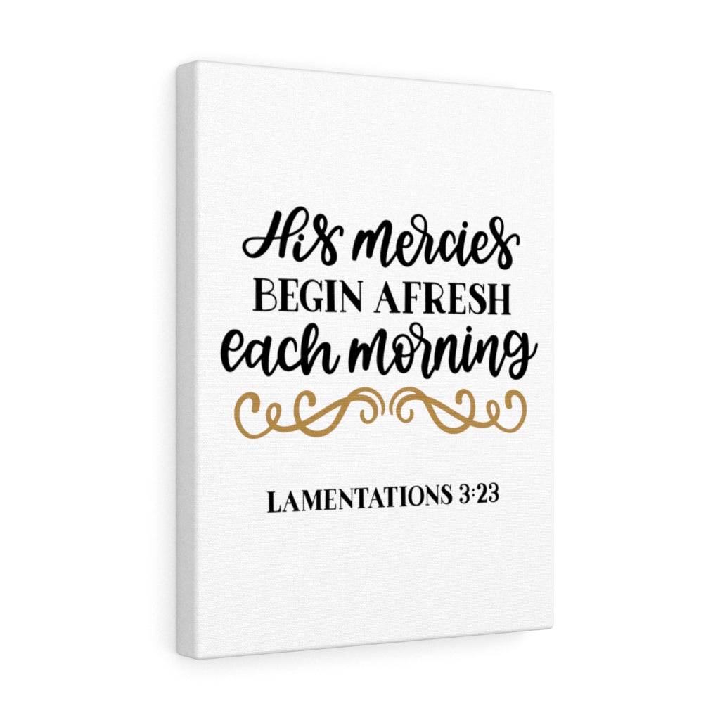 Scripture Walls Morning Lamentations 3:23 Bible Verse Canvas Christian Wall Art Ready to Hang Unframed-Express Your Love Gifts