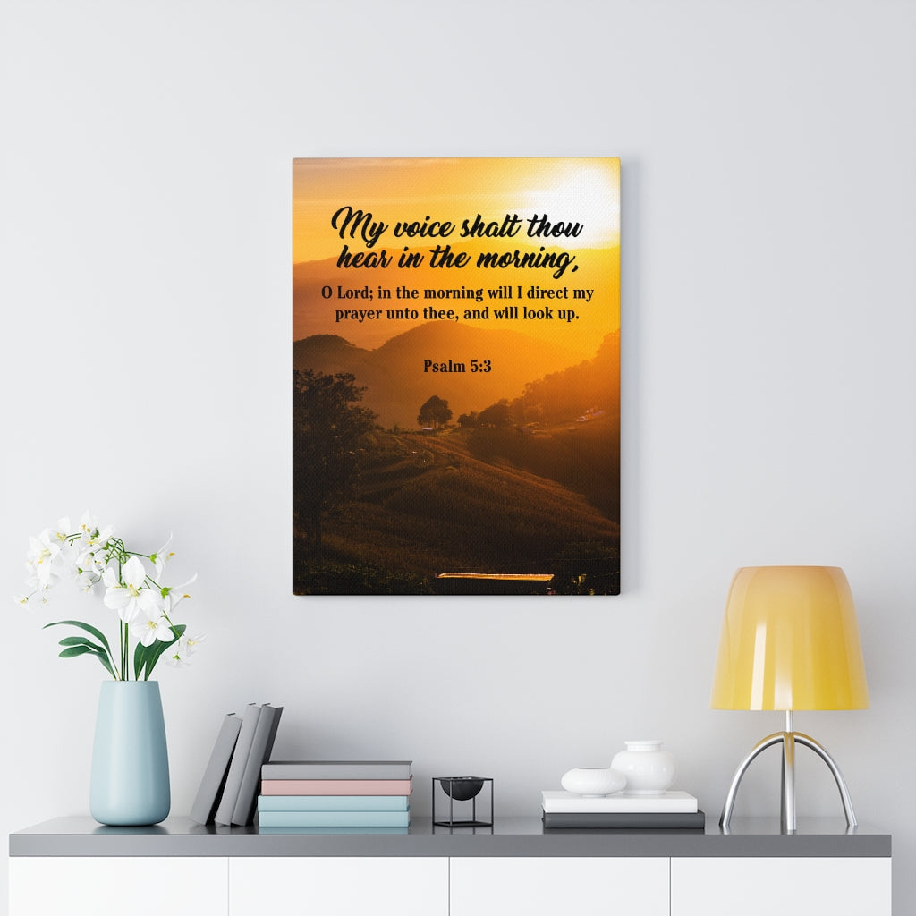 Scripture Walls Morning Prayer Psalm 5:3 Christian Home Decor Bible Art Unframed-Express Your Love Gifts