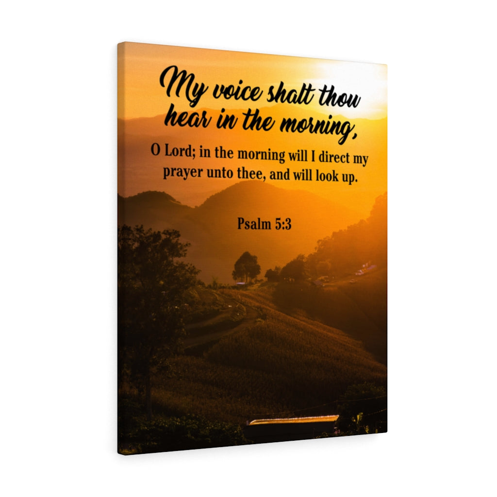 Scripture Walls Morning Prayer Psalm 5:3 Christian Home Decor Bible Art Unframed-Express Your Love Gifts