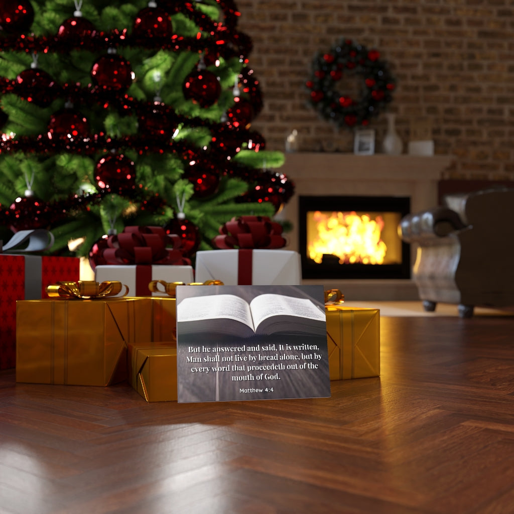 Scripture Walls Mouth Of God Matthew 4:4 Bible Verse Canvas Christian Wall Art Ready to Hang Unframed-Express Your Love Gifts