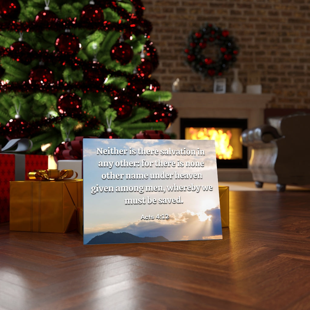 Scripture Walls Must Be Saved Acts 4:12 Bible Verse Canvas Christian Wall Art Ready to Hang Unframed-Express Your Love Gifts