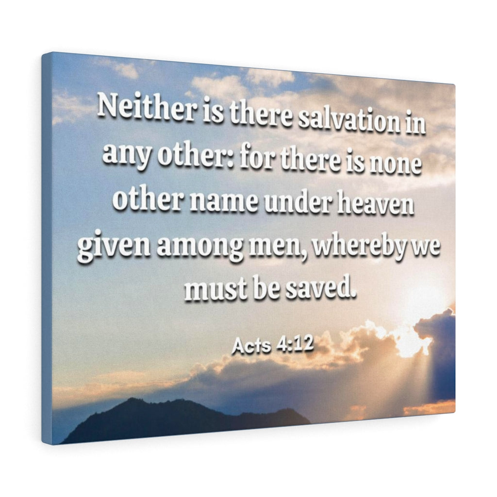 Scripture Walls Must Be Saved Acts 4:12 Bible Verse Canvas Christian Wall Art Ready to Hang Unframed-Express Your Love Gifts