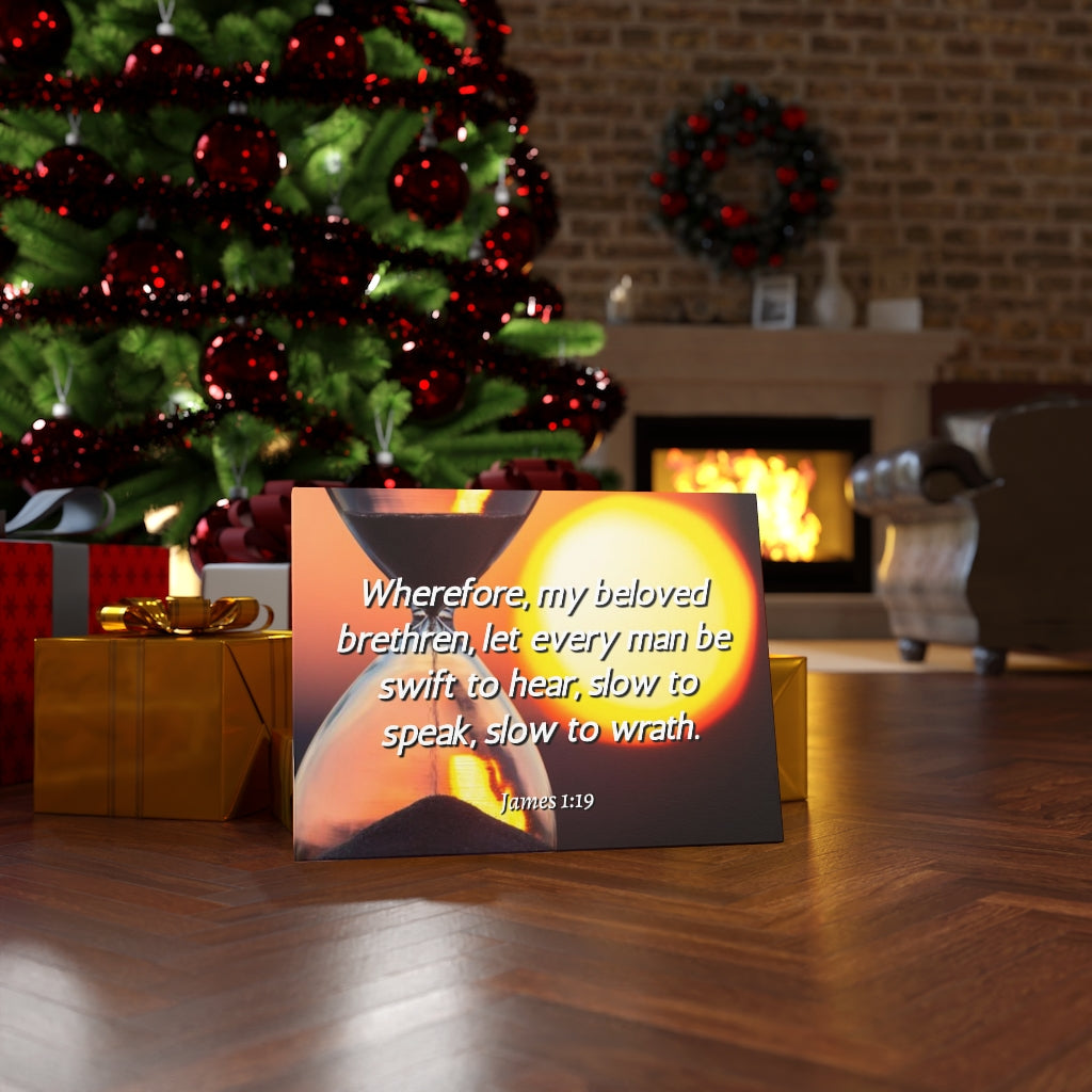 Scripture Walls My Beloved Brethren James 1:19 Bible Verse Canvas Christian Wall Art Ready to Hang Unframed-Express Your Love Gifts