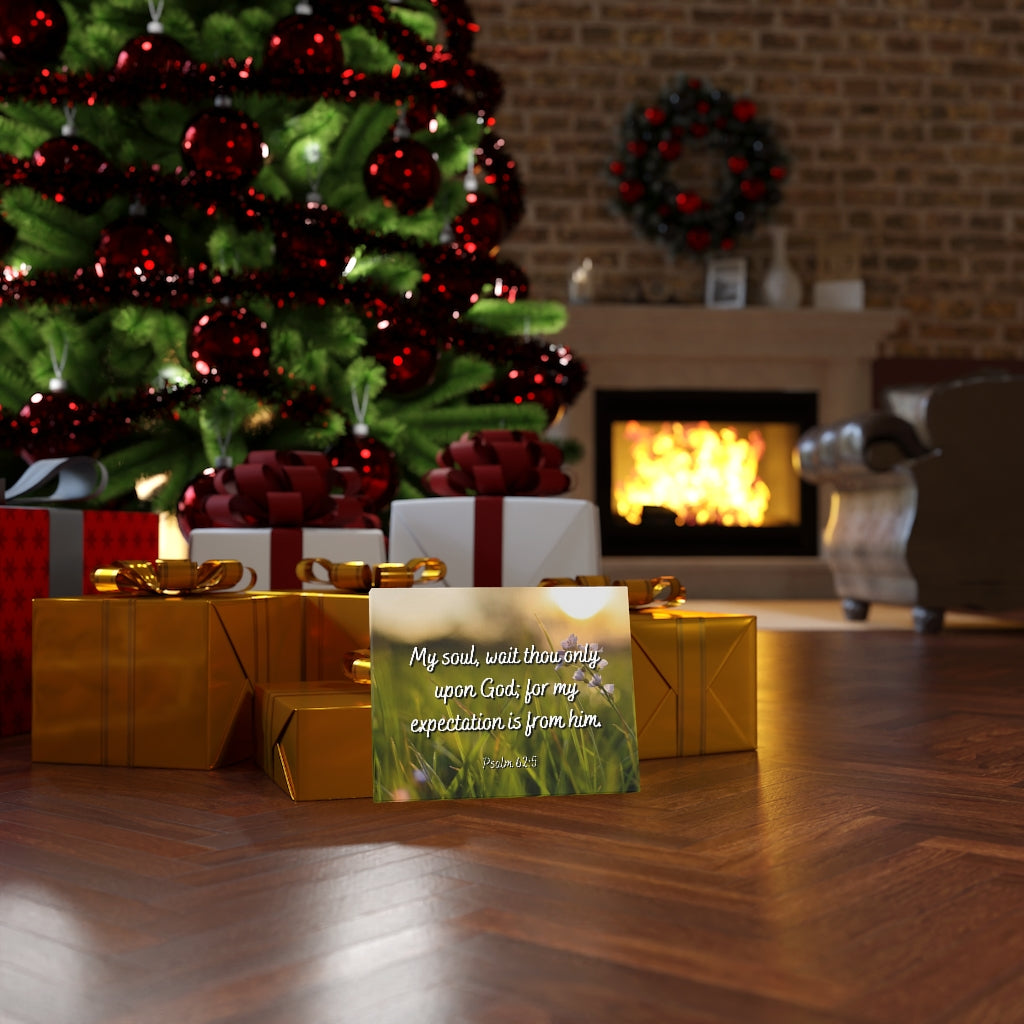 Scripture Walls My Expectation Psalm 62:5 Bible Verse Canvas Christian Wall Art Ready to Hang Unframed-Express Your Love Gifts