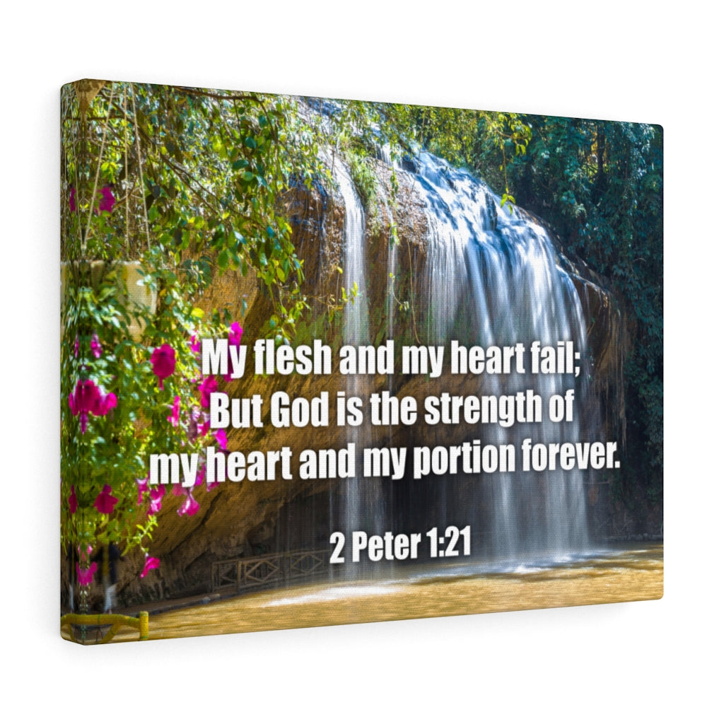 Scripture Walls My Flesh and My Heart Psalm 73:26 Bible Verse Canvas Christian Wall Art Ready to Hang Unframed-Express Your Love Gifts