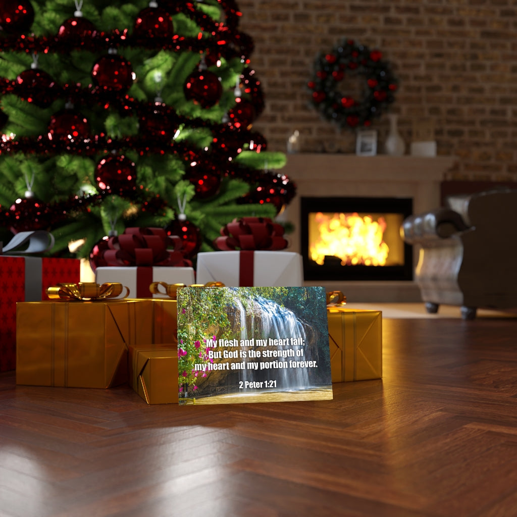 Scripture Walls My Flesh and My Heart Psalm 73:26 Bible Verse Canvas Christian Wall Art Ready to Hang Unframed-Express Your Love Gifts