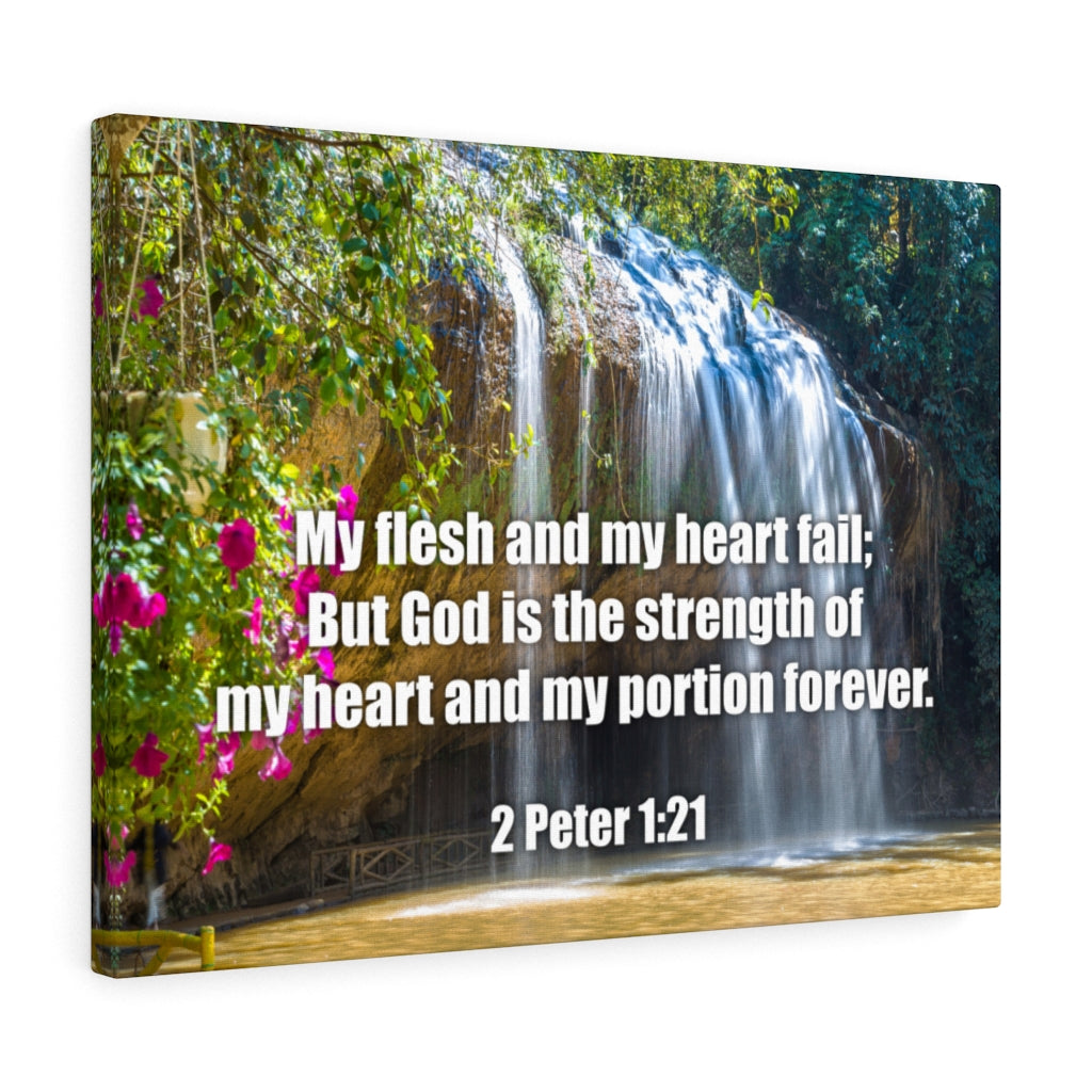 Scripture Walls My Flesh and My Heart Psalm 73:26 Bible Verse Canvas Christian Wall Art Ready to Hang Unframed-Express Your Love Gifts