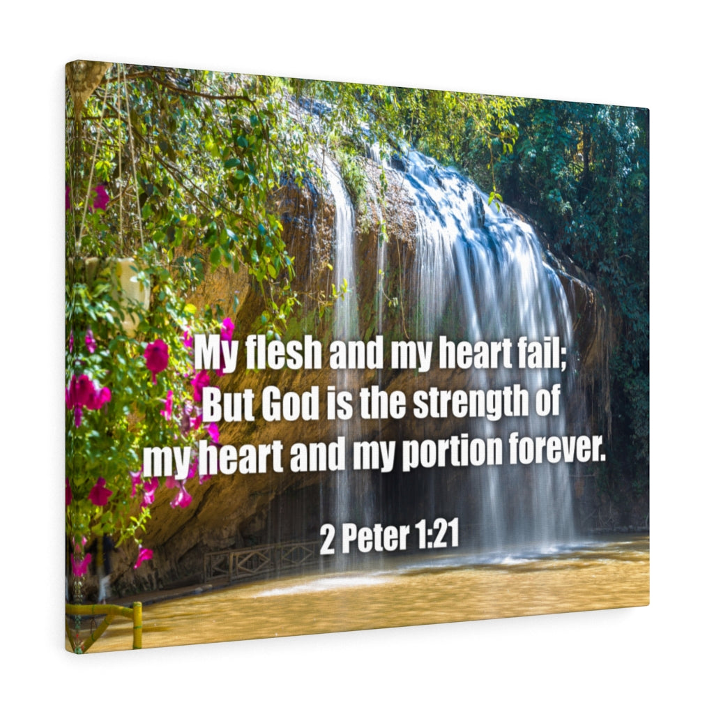 Scripture Walls My Flesh and My Heart Psalm 73:26 Bible Verse Canvas Christian Wall Art Ready to Hang Unframed-Express Your Love Gifts
