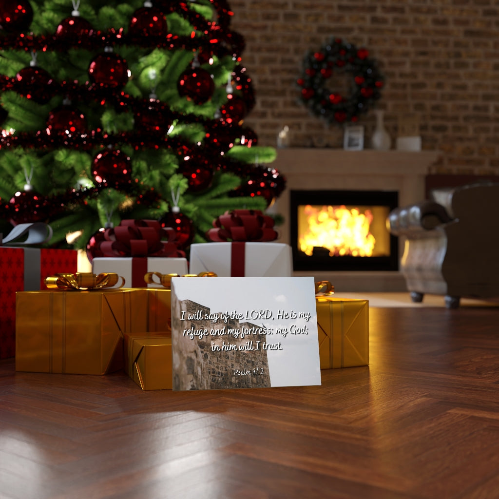 Scripture Walls My Fortress Psalms 91:2 Bible Verse Canvas Christian Wall Art Ready to Hang Unframed-Express Your Love Gifts