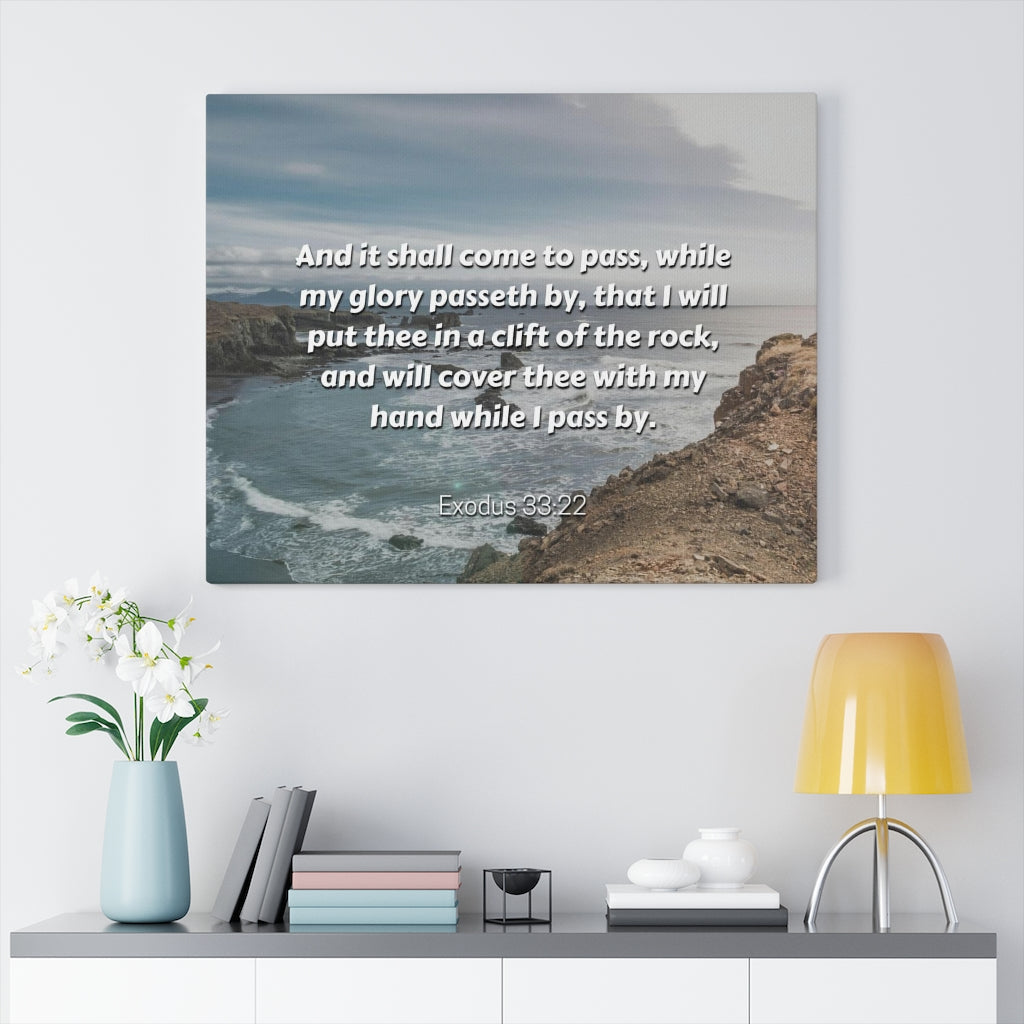 Scripture Walls My Glory Exodus 33:22 Bible Verse Canvas Christian Wall Art Ready to Hang Unframed-Express Your Love Gifts