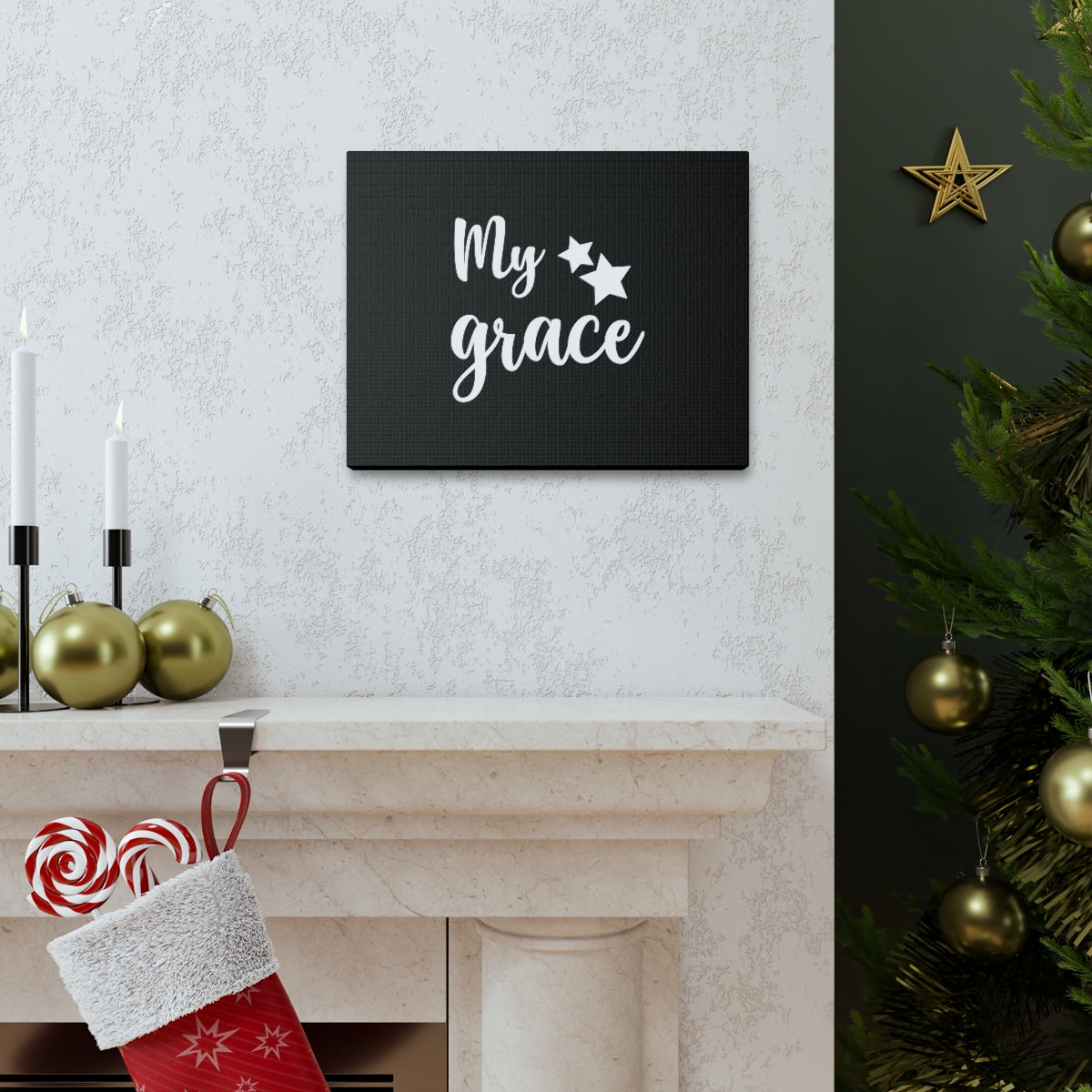 Scripture Walls My Grace 2 Corinthians 12:8-9 Christian Wall Art Bible Verse Print Ready to Hang Unframed-Express Your Love Gifts