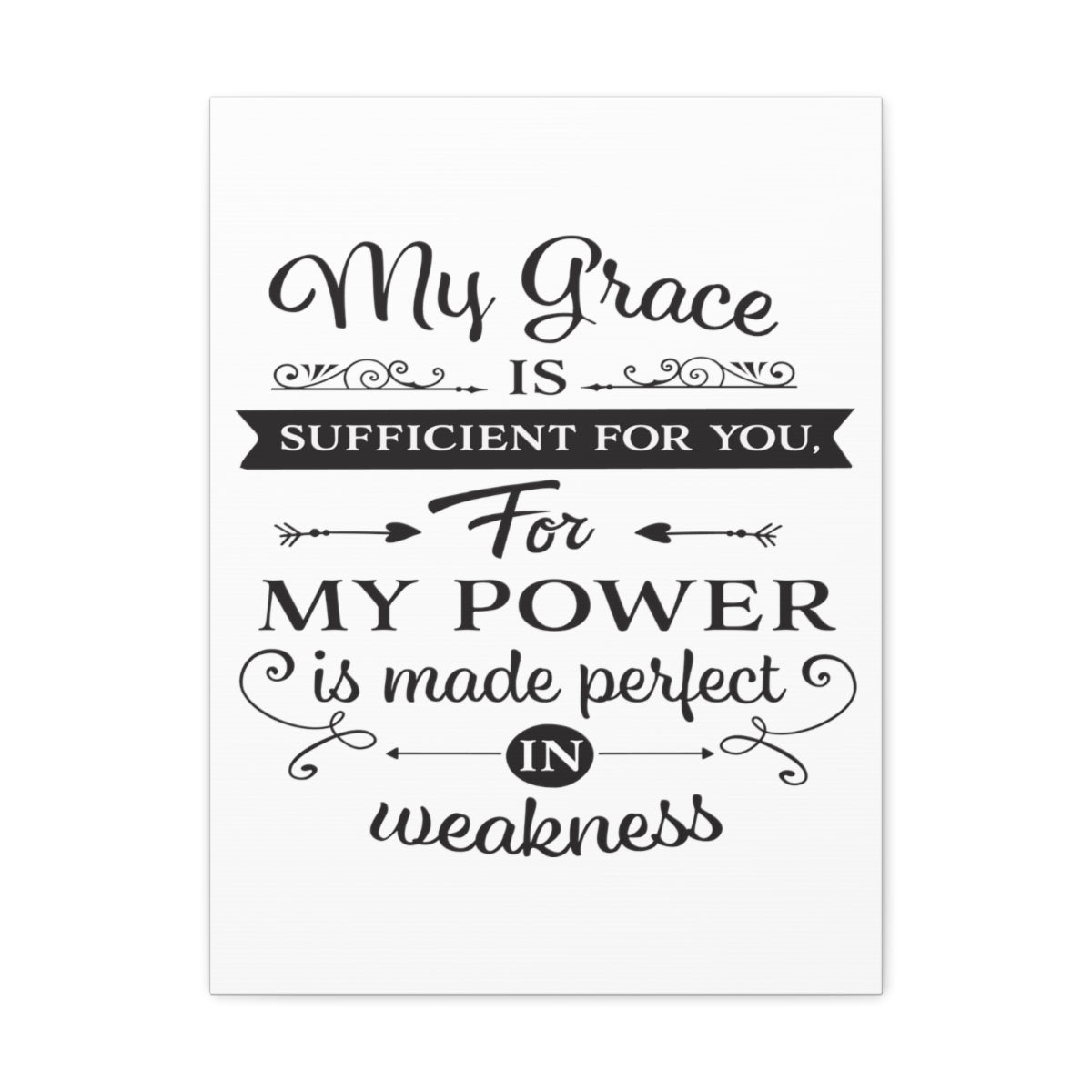 Scripture Walls My Grace 2 Corinthians 12:9 Is Christian Wall Art Print Ready to Hang Unframed-Express Your Love Gifts