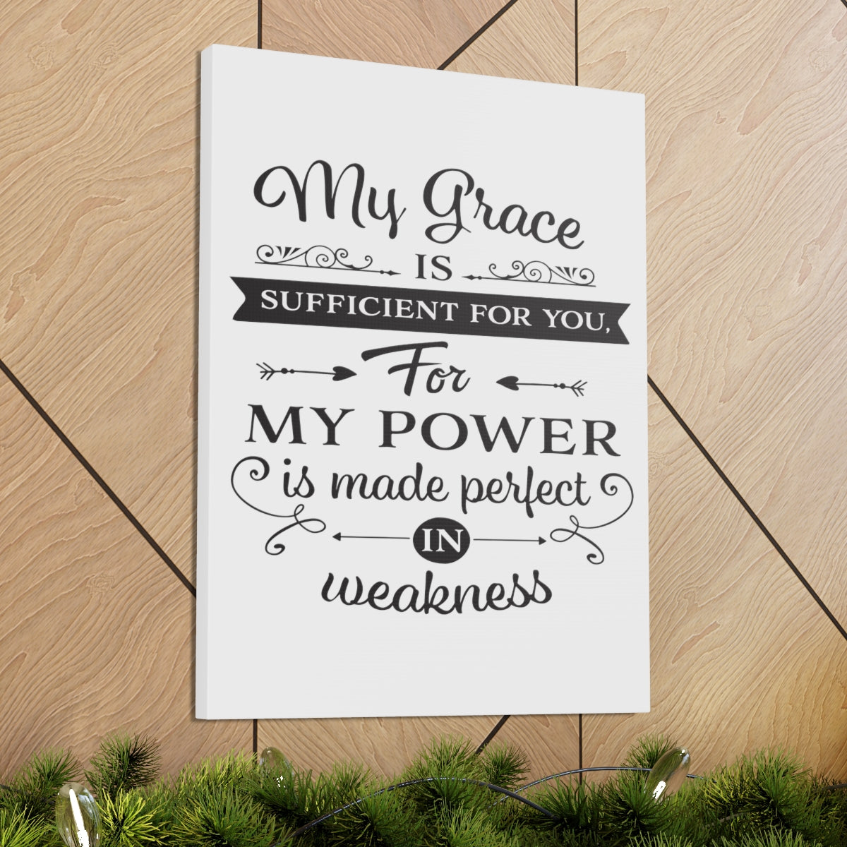 Scripture Walls My Grace 2 Corinthians 12:9 Is Christian Wall Art Print Ready to Hang Unframed-Express Your Love Gifts