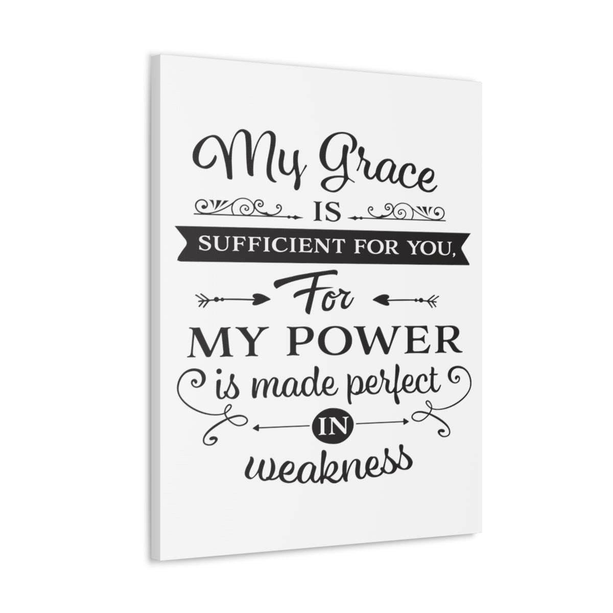 Scripture Walls My Grace 2 Corinthians 12:9 Is Christian Wall Art Print Ready to Hang Unframed-Express Your Love Gifts