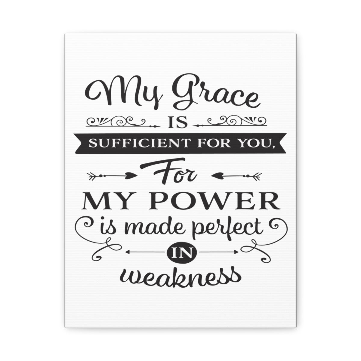 Scripture Walls My Grace 2 Corinthians 12:9 Is Christian Wall Art Print Ready to Hang Unframed-Express Your Love Gifts
