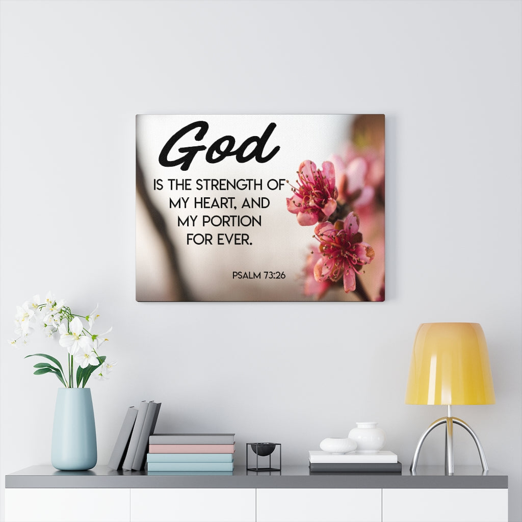 Scripture Walls My Heart And My Portion Psalm 73:26 Wall Art Christian Home Decor Unframed-Express Your Love Gifts