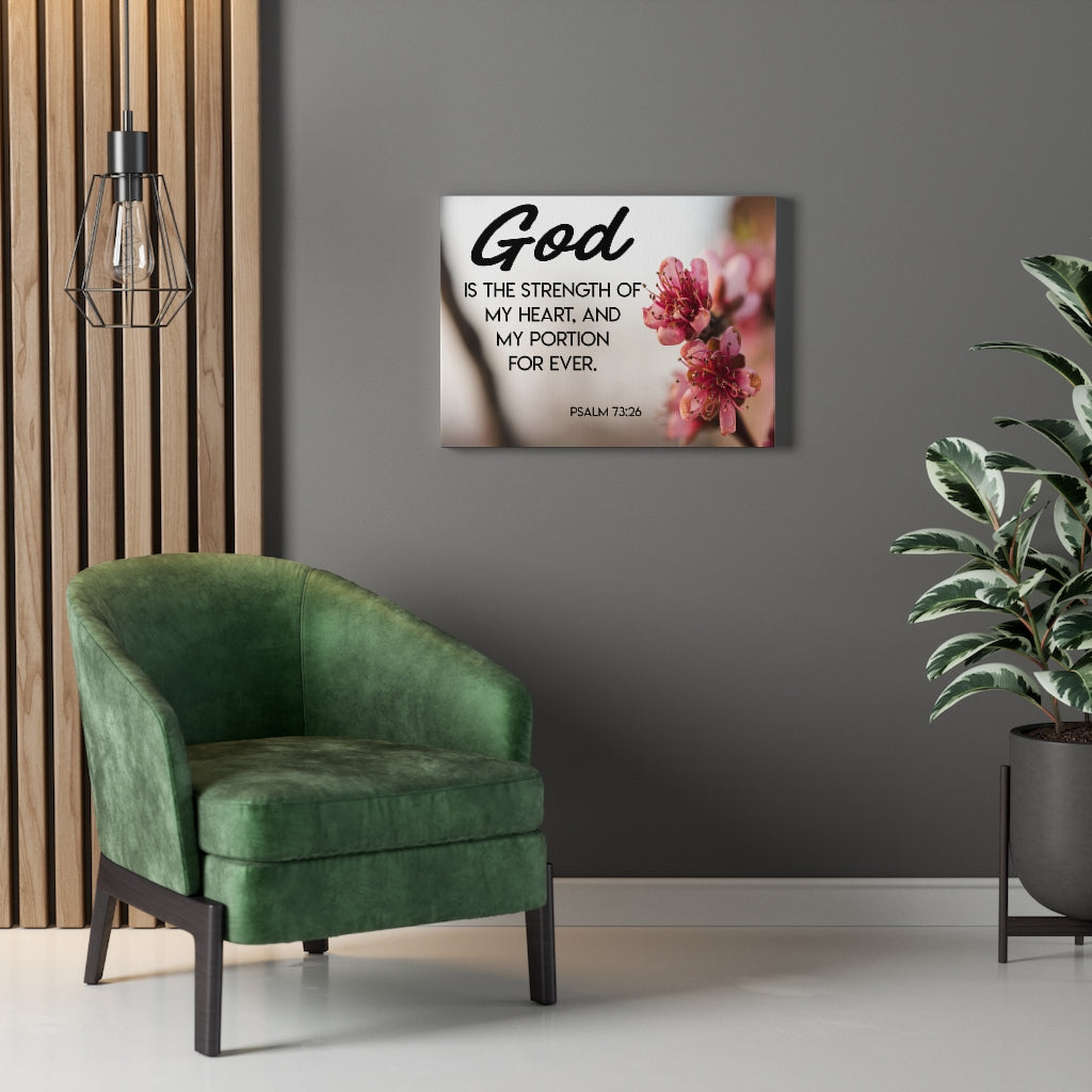 Scripture Walls My Heart And My Portion Psalm 73:26 Wall Art Christian Home Decor Unframed-Express Your Love Gifts