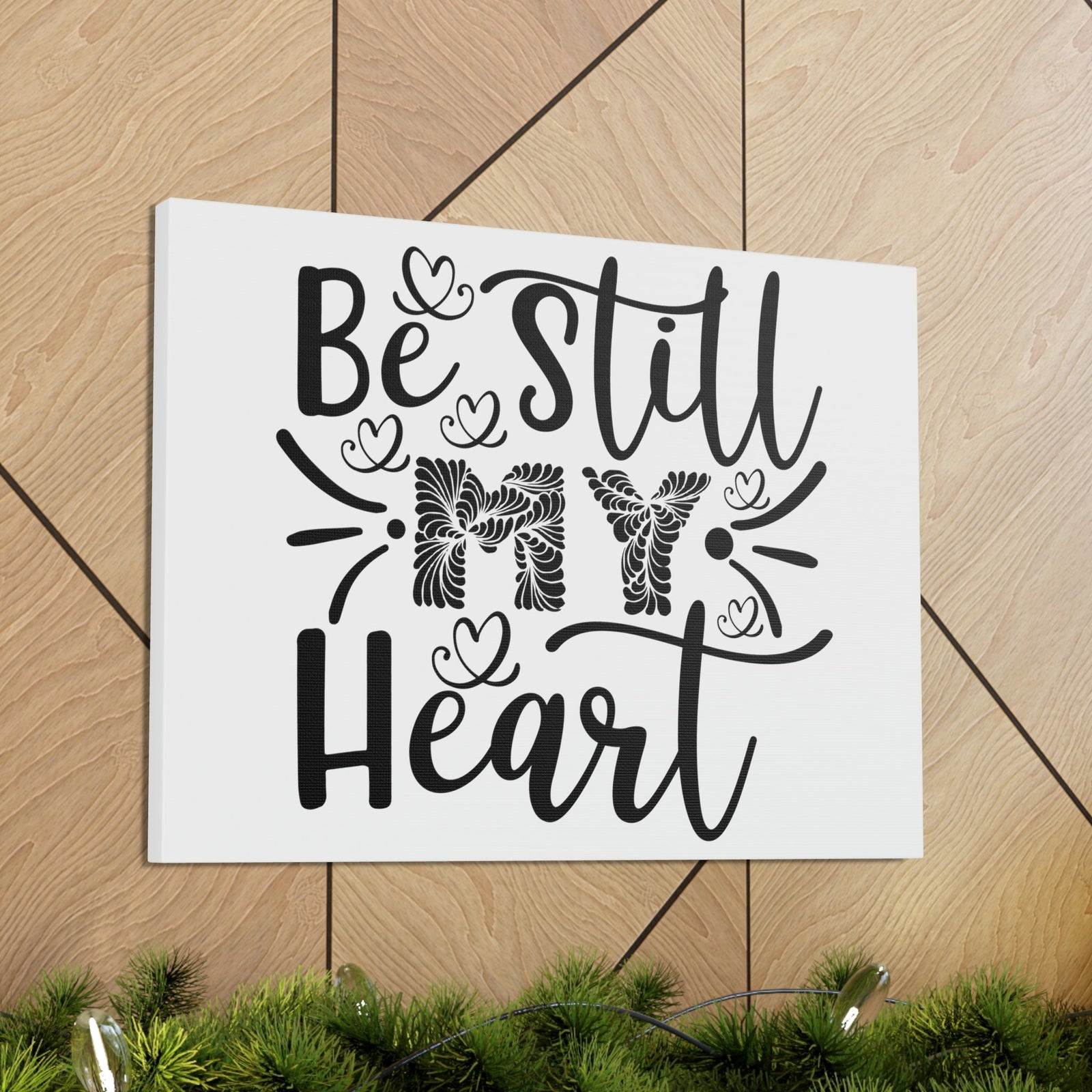 Scripture Walls My Heart Psalm 37:7 Christian Wall Art Print Ready to Hang Unframed-Express Your Love Gifts