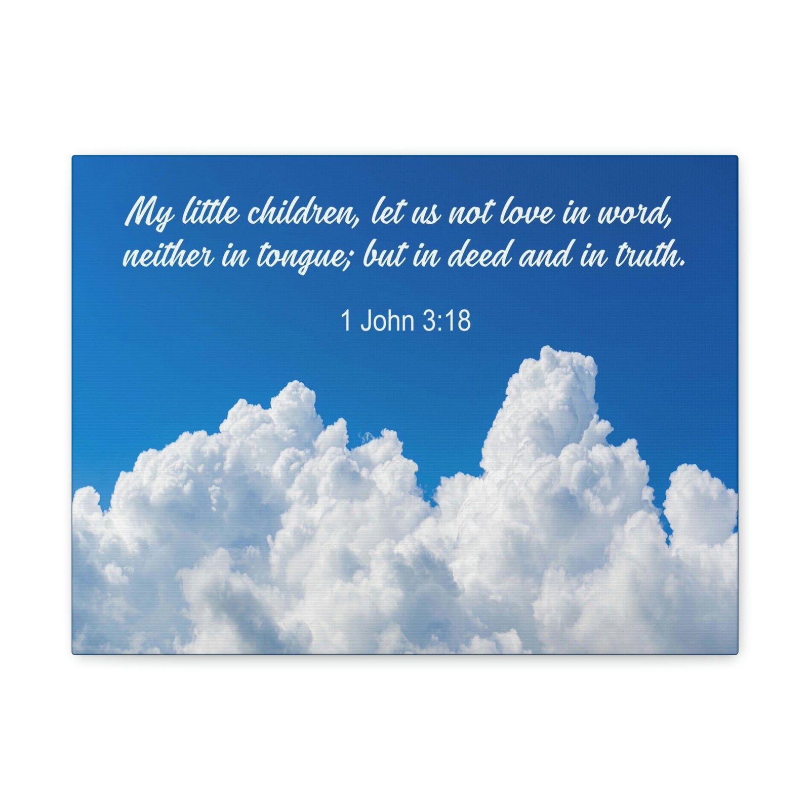 Scripture Walls My Little Children 1 John 3:18 Bible Verse Canvas Christian Wall Art Ready to Hang Unframed-Express Your Love Gifts