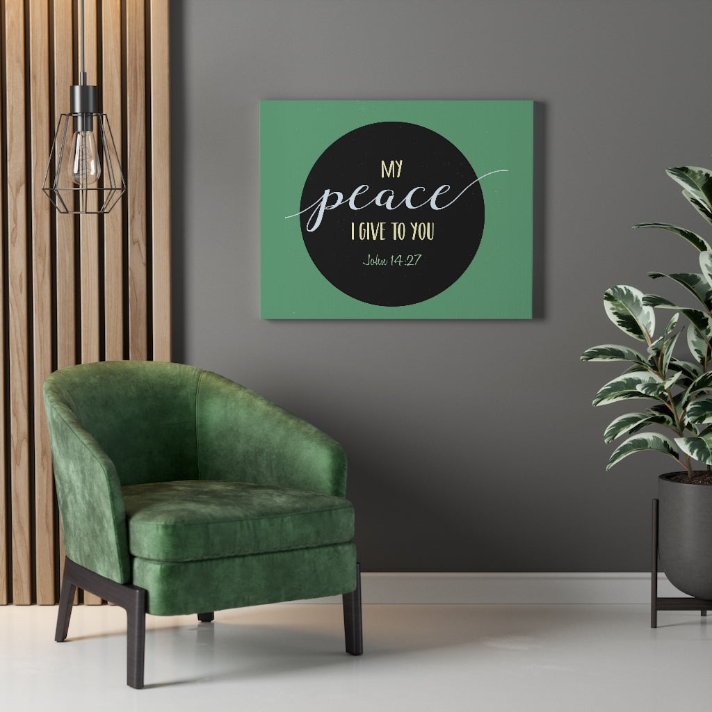 Scripture Walls My Peace I Give To You John 14:27 Bible Verse Canvas Christian Wall Art Ready to Hang Unframed-Express Your Love Gifts