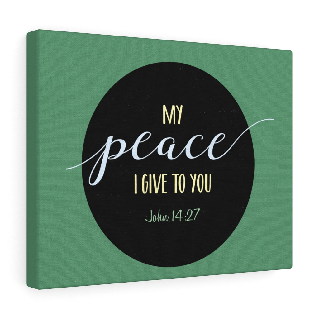 Scripture Walls My Peace I Give To You John 14:27 Bible Verse Canvas Christian Wall Art Ready to Hang Unframed-Express Your Love Gifts