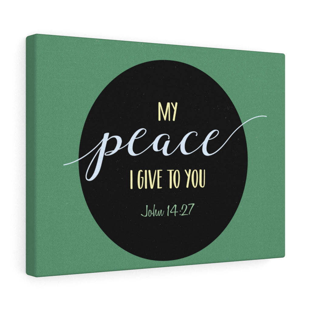 Scripture Walls My Peace I Give To You John 14:27 Bible Verse Canvas Christian Wall Art Ready to Hang Unframed-Express Your Love Gifts