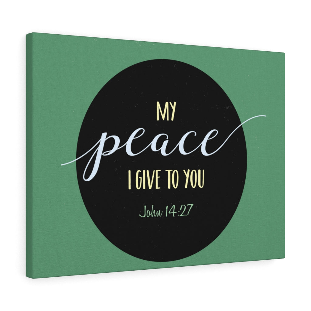 Scripture Walls My Peace I Give To You John 14:27 Bible Verse Canvas Christian Wall Art Ready to Hang Unframed-Express Your Love Gifts