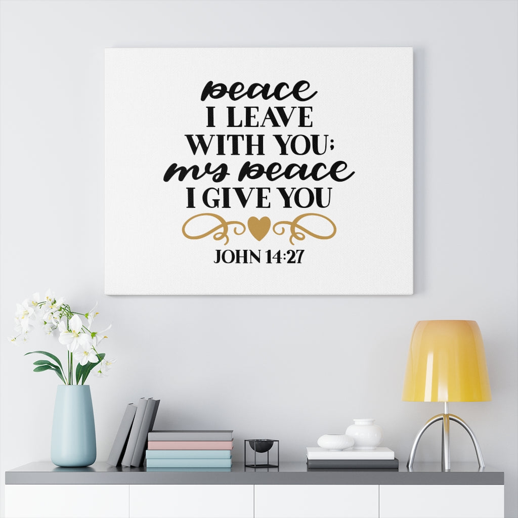Scripture Walls My Peace John 14:27 Bible Verse Canvas Christian Wall Art Ready to Hang Unframed-Express Your Love Gifts