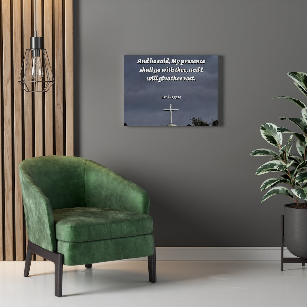 Scripture Walls My Presence Exodus 33:14 Bible Verse Canvas Christian Wall Art Ready to Hang Unframed-Express Your Love Gifts