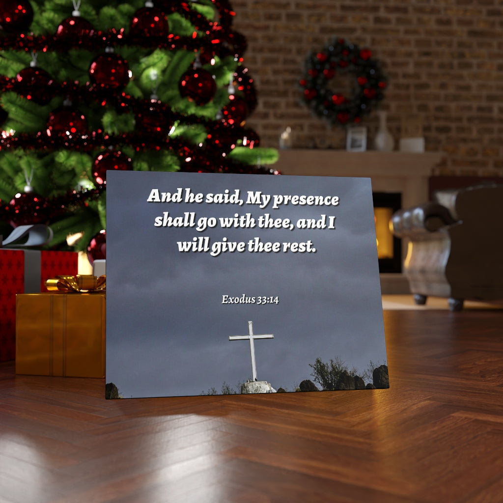 Scripture Walls My Presence Exodus 33:14 Bible Verse Canvas Christian Wall Art Ready to Hang Unframed-Express Your Love Gifts