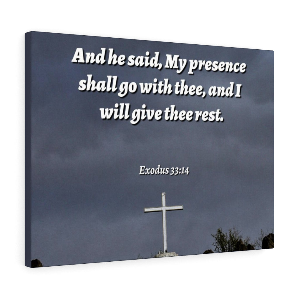 Scripture Walls My Presence Exodus 33:14 Bible Verse Canvas Christian Wall Art Ready to Hang Unframed-Express Your Love Gifts