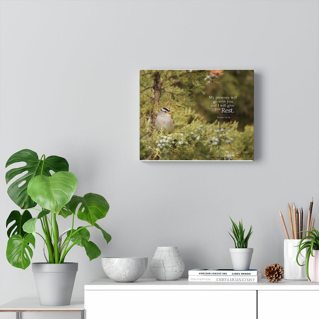 Scripture Walls My Presence Exodus 53:14 Bible Verse Canvas Christian Wall Art Ready to Hang Unframed-Express Your Love Gifts