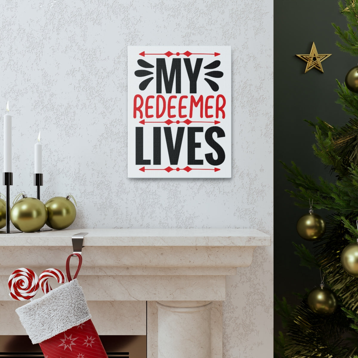 Scripture Walls My Redeemer Lives Isaiah 48:17 Christian Wall Art Print Ready to Hang Unframed-Express Your Love Gifts