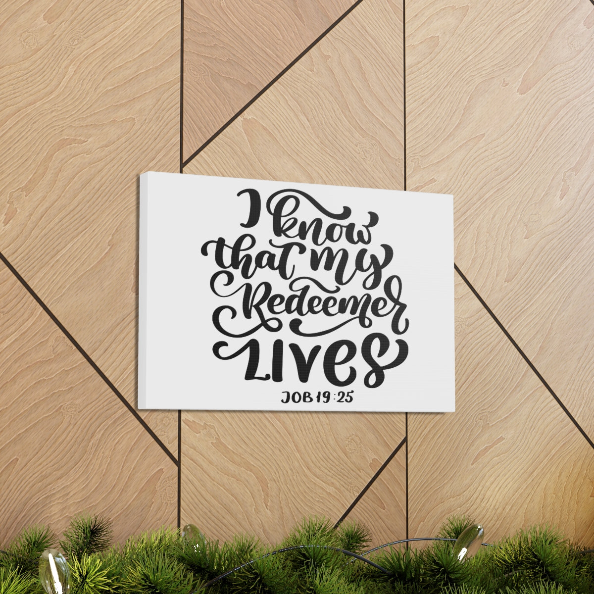 Scripture Walls My Redeemer Lives Job 19:25 Bible Verse Canvas Christian Wall Art Ready to Hang Unframed-Express Your Love Gifts