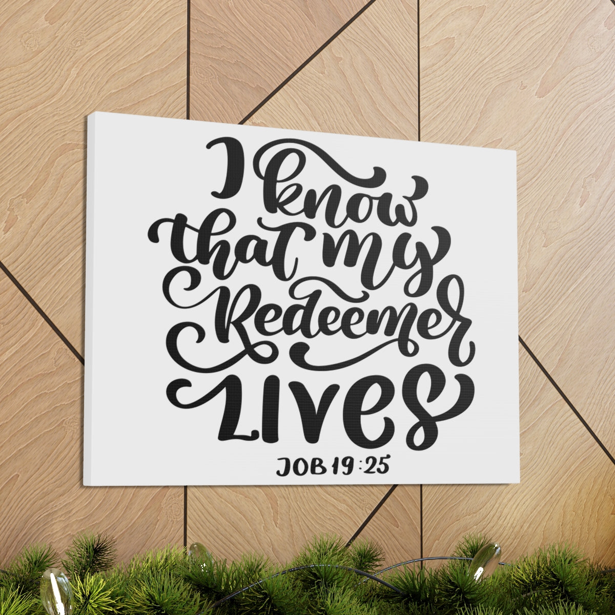 Scripture Walls My Redeemer Lives Job 19:25 Bible Verse Canvas Christian Wall Art Ready to Hang Unframed-Express Your Love Gifts
