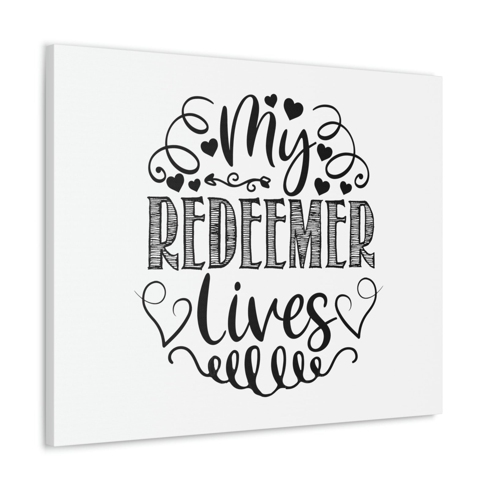 Scripture Walls My Redeemer Lives Proverbs 19:25 Hearts Christian Wall Art Print Ready to Hang Unframed-Express Your Love Gifts