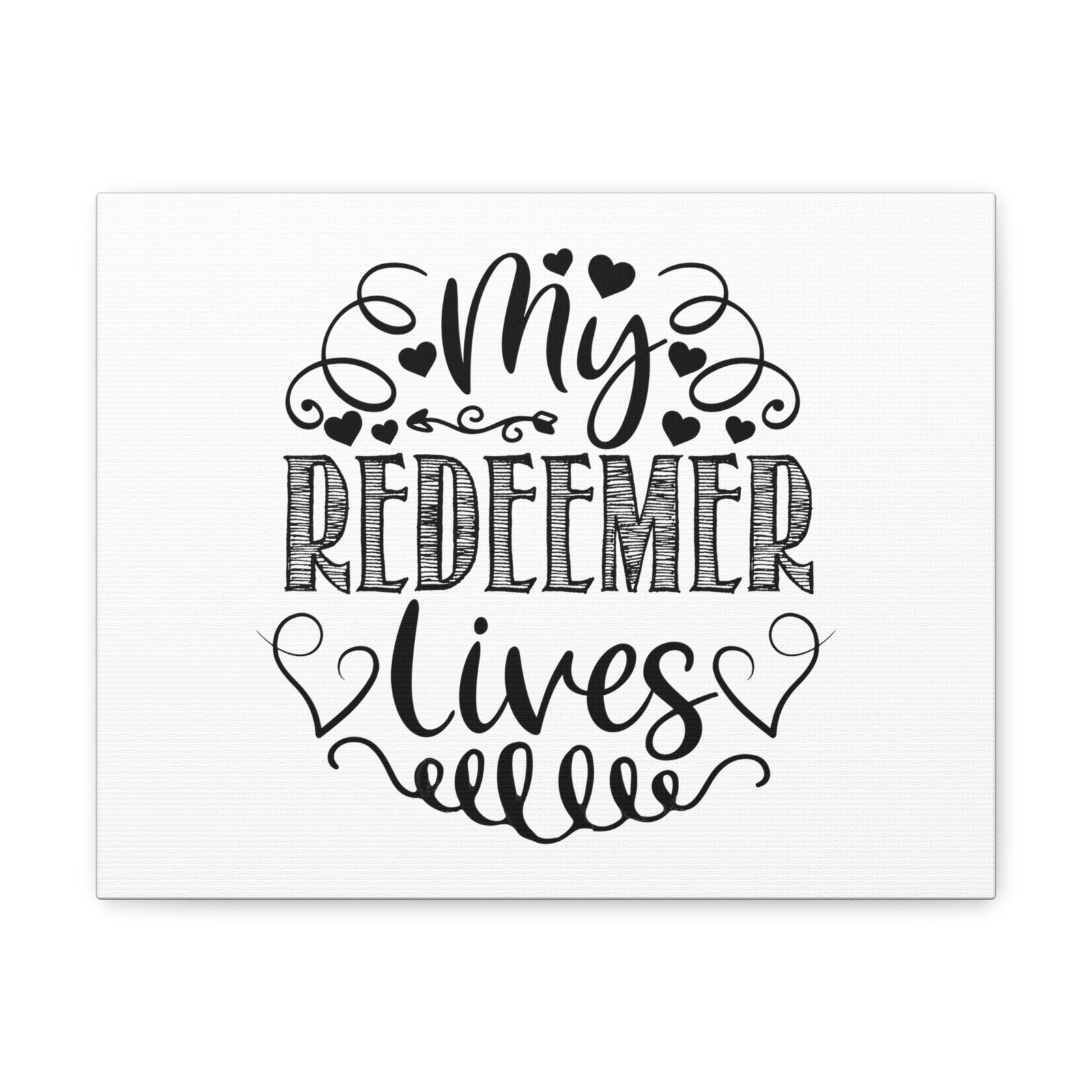 Scripture Walls My Redeemer Lives Proverbs 19:25 Hearts Christian Wall Art Print Ready to Hang Unframed-Express Your Love Gifts