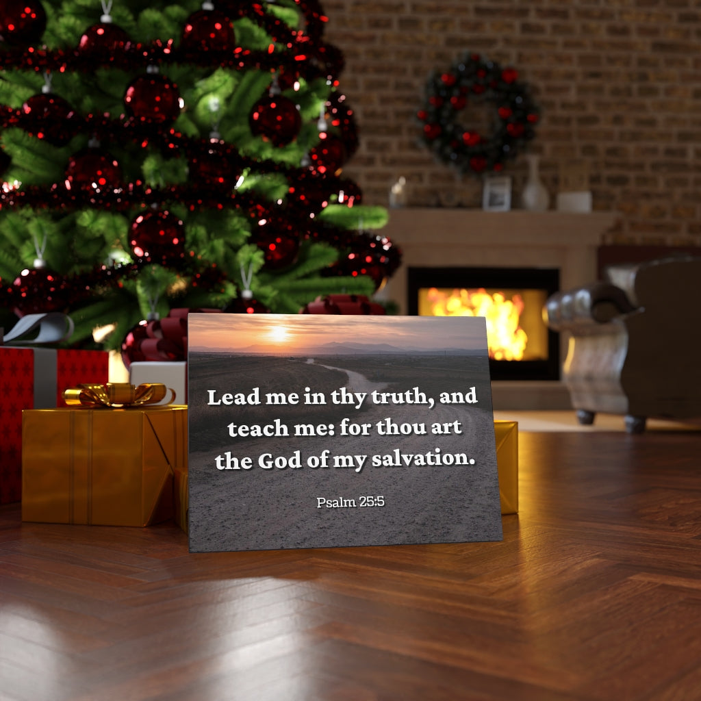 Scripture Walls My Salvation Psalm 25:5 Bible Verse Canvas Christian Wall Art Ready to Hang Unframed-Express Your Love Gifts