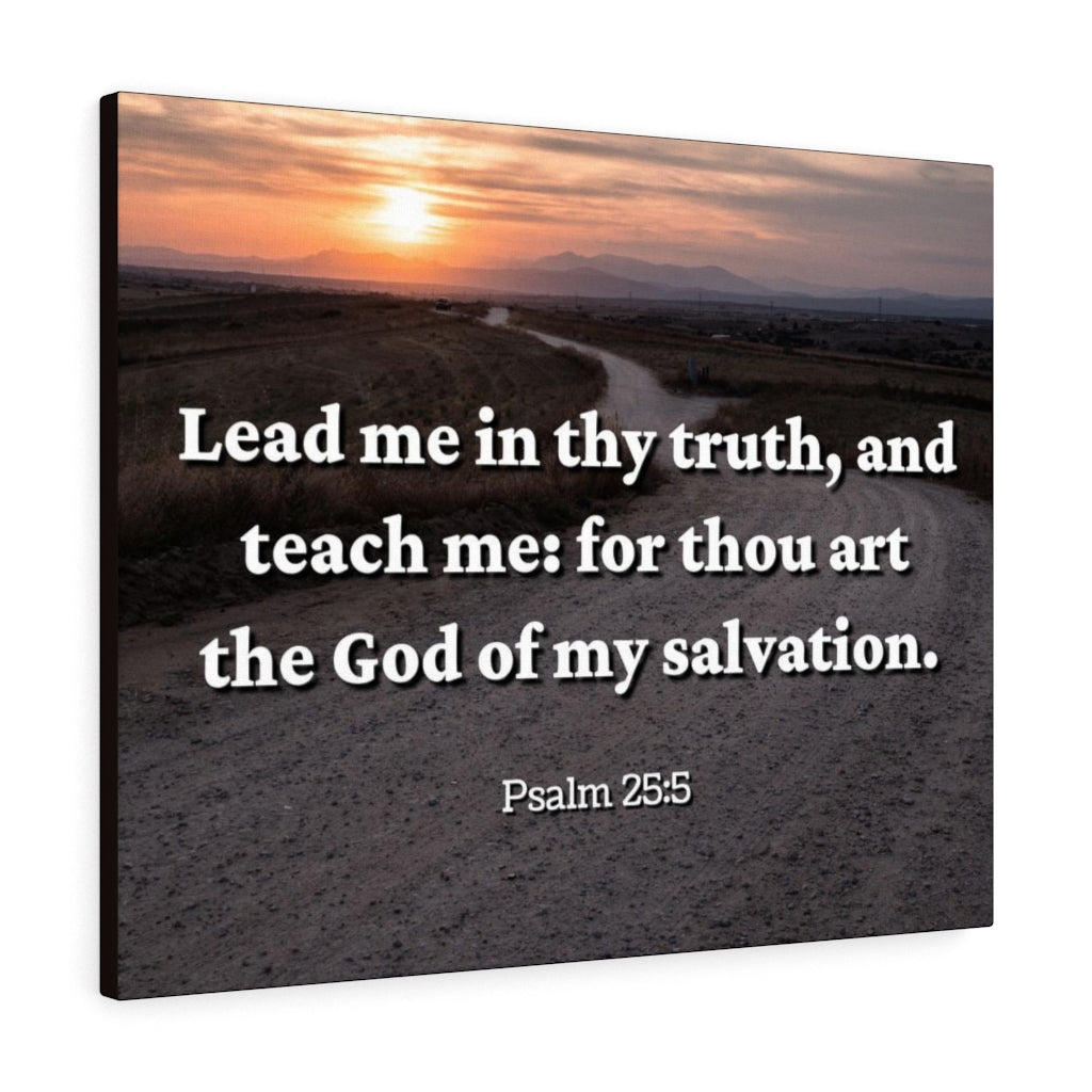 Scripture Walls My Salvation Psalm 25:5 Bible Verse Canvas Christian Wall Art Ready to Hang Unframed-Express Your Love Gifts