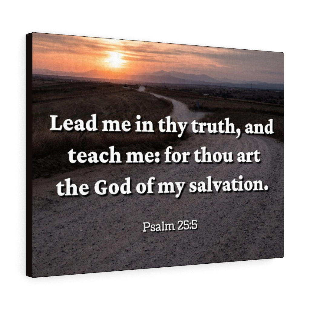 Scripture Walls My Salvation Psalm 25:5 Bible Verse Canvas Christian Wall Art Ready to Hang Unframed-Express Your Love Gifts