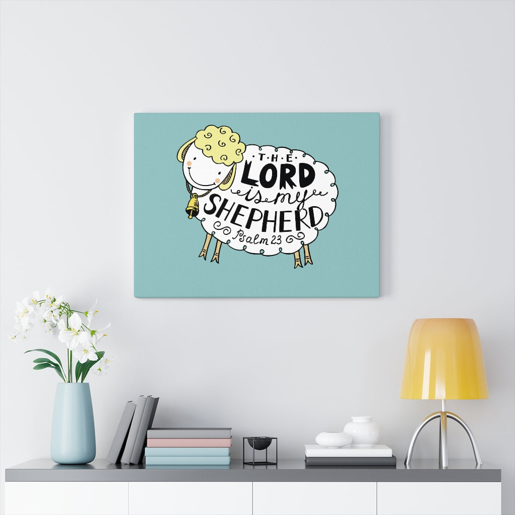 Scripture Walls My Shepherd Sheep Psalm 23 Bible Verse Canvas Christian Wall Art Ready to Hang Unframed-Express Your Love Gifts