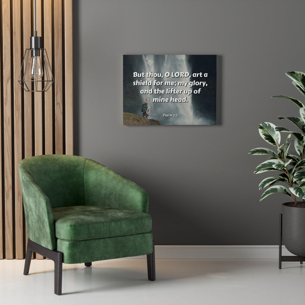 Scripture Walls My Shield Psalm 3:3 Bible Verse Canvas Christian Wall Art Ready to Hang Unframed-Express Your Love Gifts