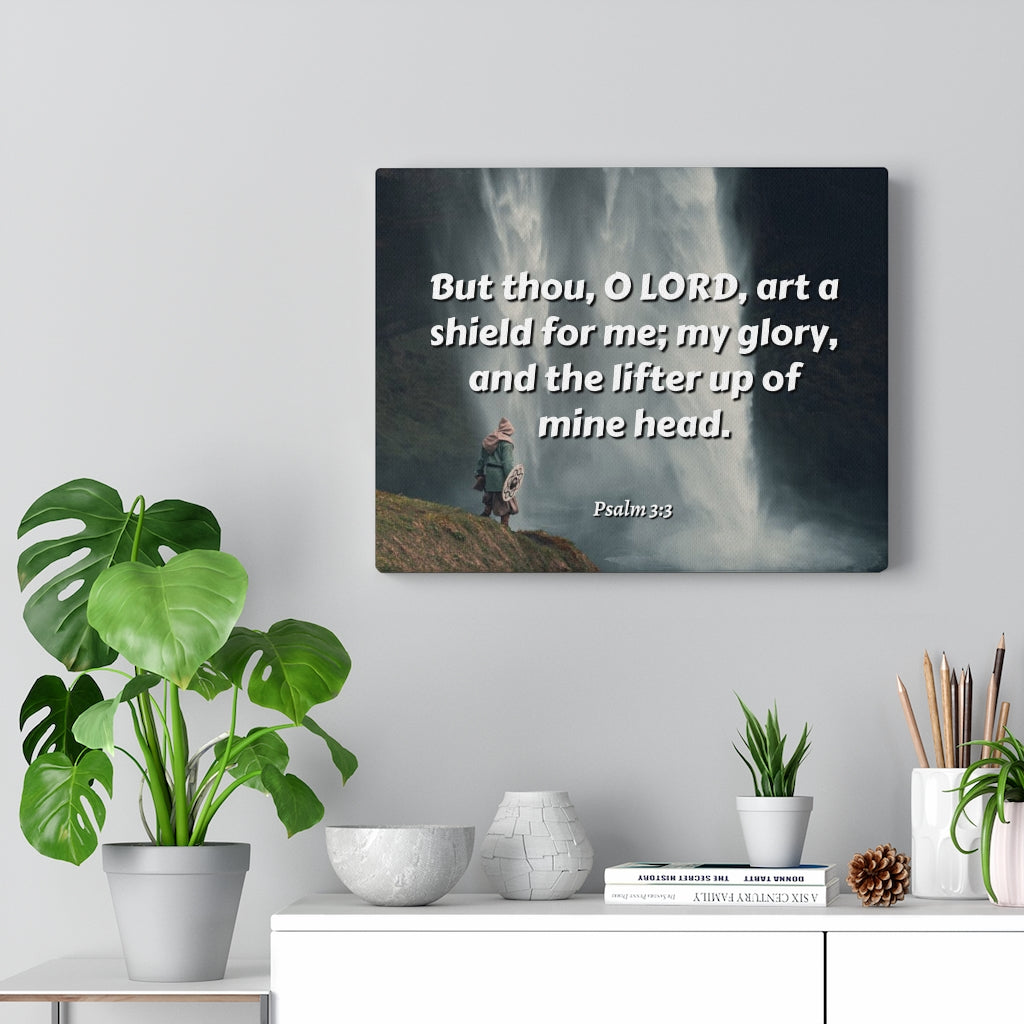 Scripture Walls My Shield Psalm 3:3 Bible Verse Canvas Christian Wall Art Ready to Hang Unframed-Express Your Love Gifts